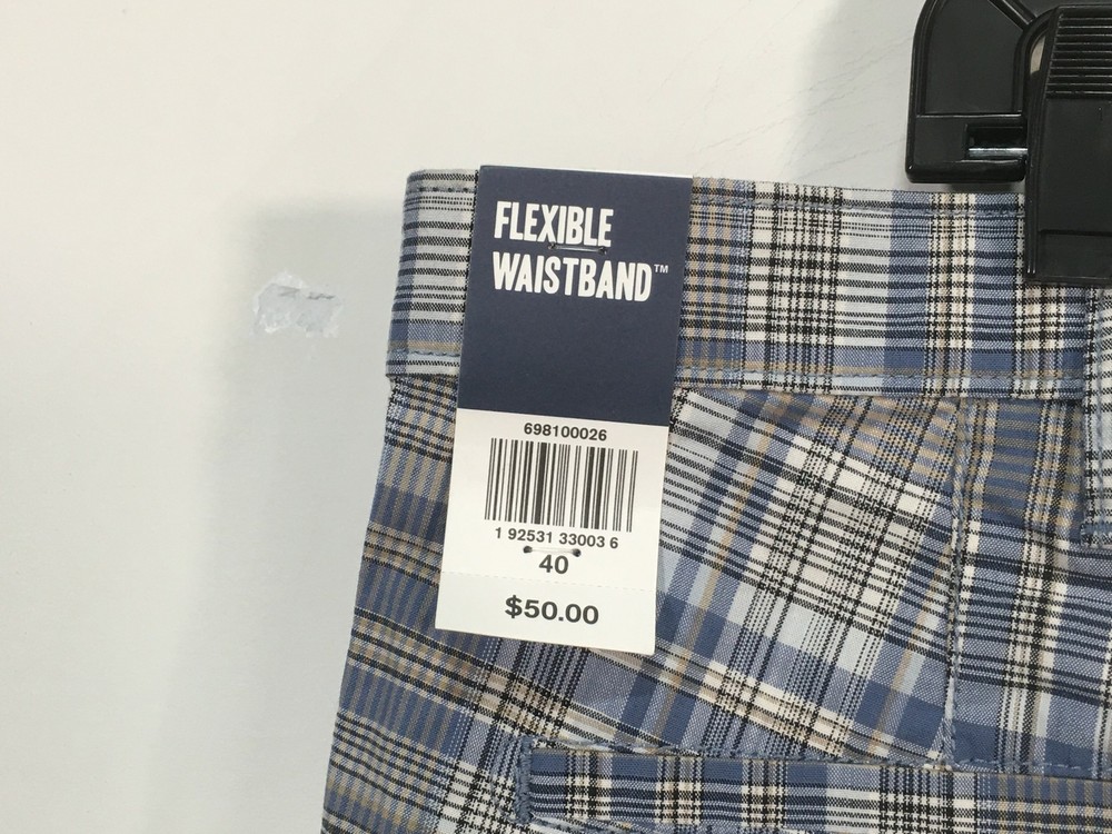 Dockers Flex Comfort Plaid Short, Size 40 - Blue/Multi Men's