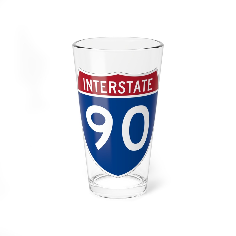 Interstate 90 (U.S. Highways) Pint Glass 16oz