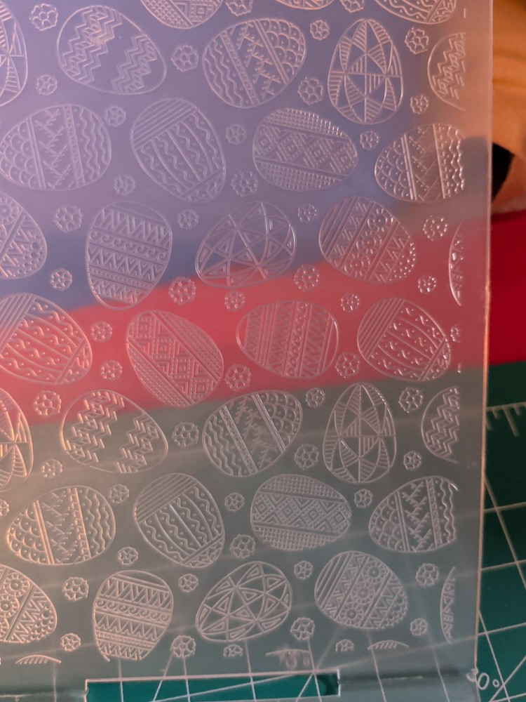 Universal Thin plastic 3d embossing folder Easter Egg Hunt Dye Party Church