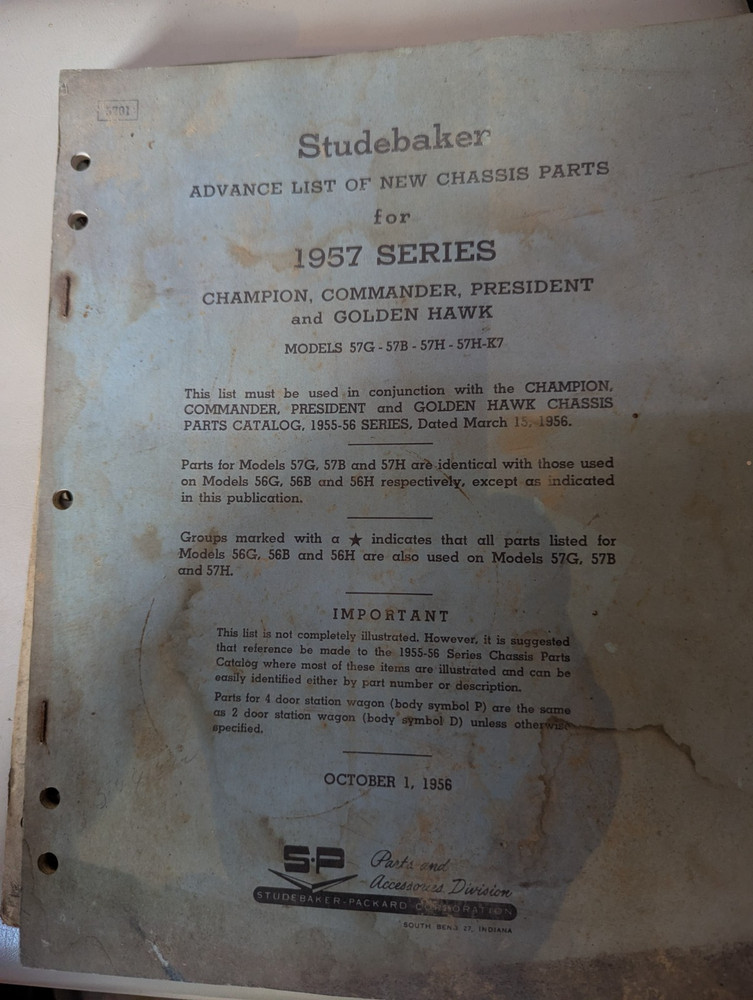 Studebaker Catalog (Three) 1957 & 1958
