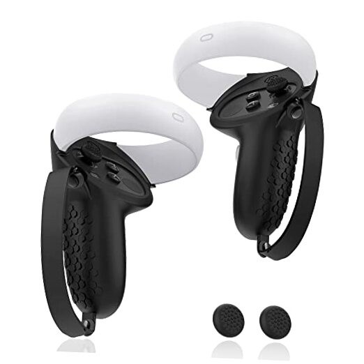 Controller Grip for Oculus Quest 2 Accessories Grips Cover for VR Touch Black