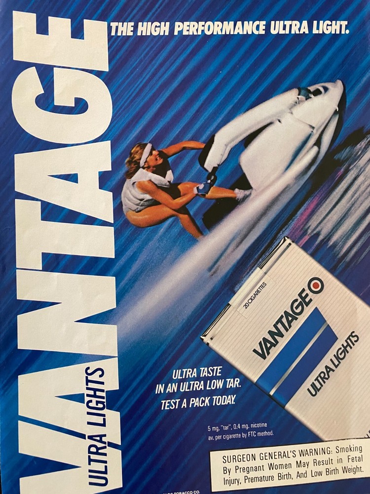 Vantage Cigarettes, Full Page Vintage Print Ad