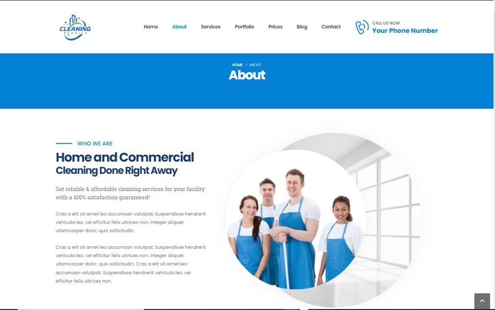 Cleaning Business Mobile Responsive Websites  - Free Hosting