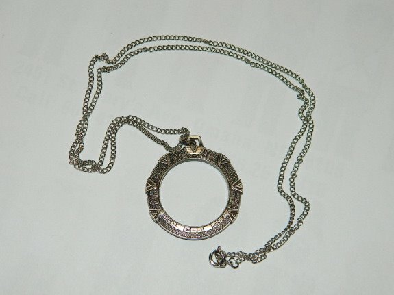 Stargate SG1 TV Series Stargate Antique Silver Toned Necklace Pendant NEW UNUSED