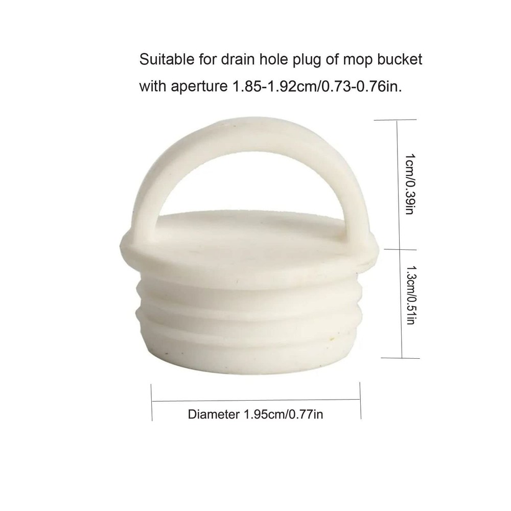 5 Pack Mop Bucket Drain Plug Replacement Sink Hole Stopper with Grips End Cap...