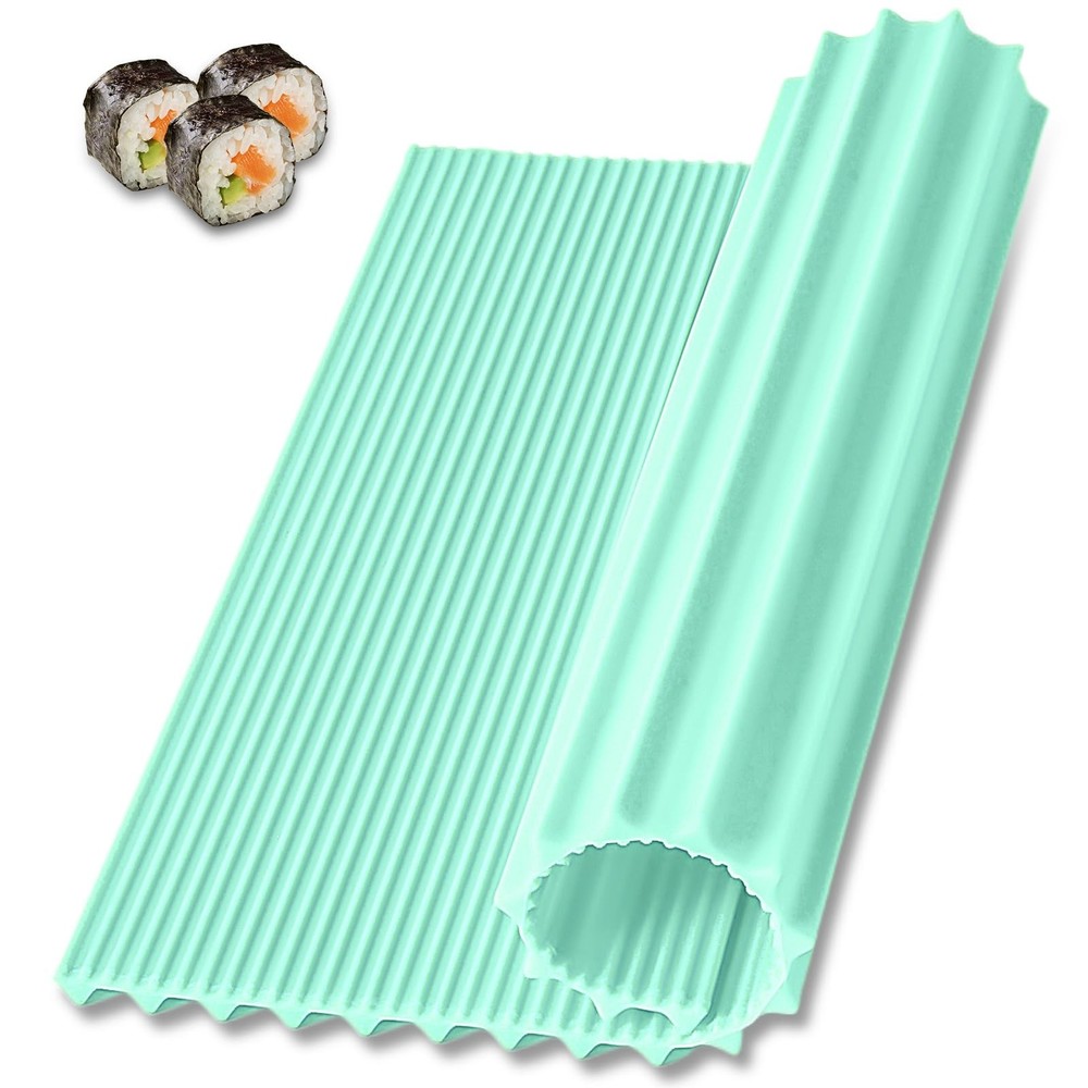 Wanmu Sushi Making Kit, Premium Silicone Mat, Kitchen Large, Blue