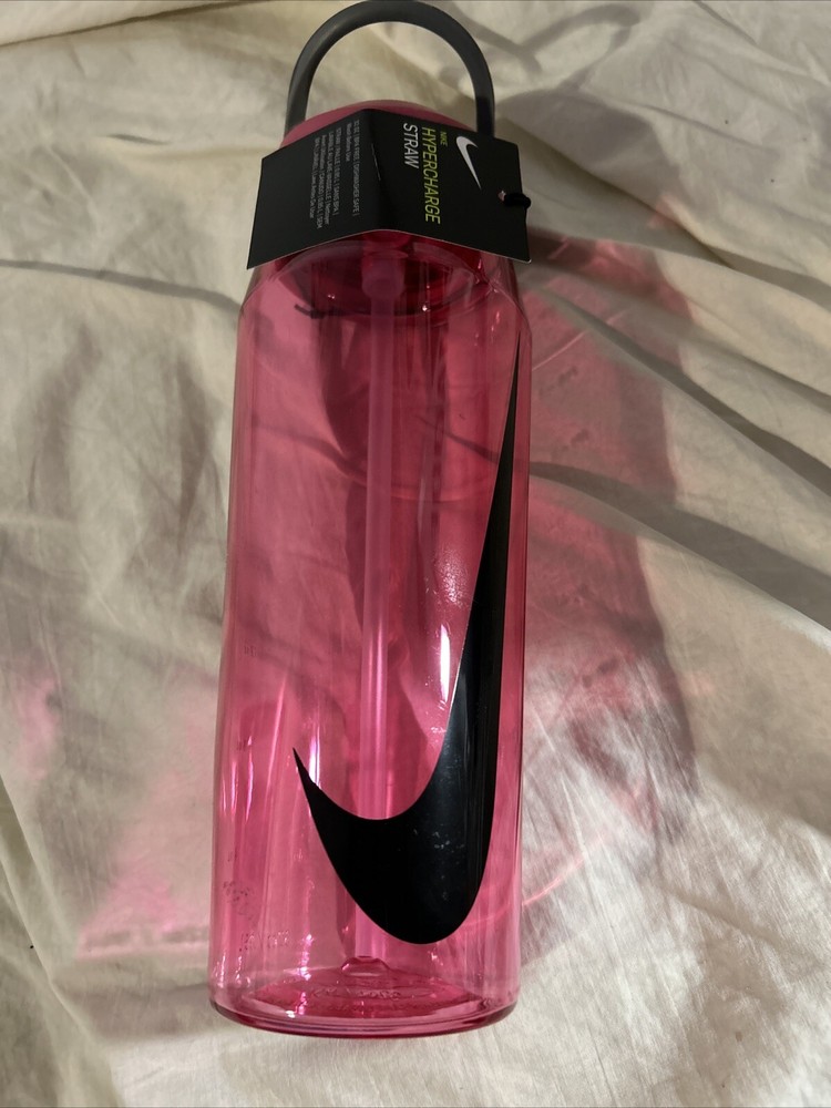 NIKE HYPERCHARGE STRAW SPORTS WATER BOTTLE 32OZ PINK  NWT