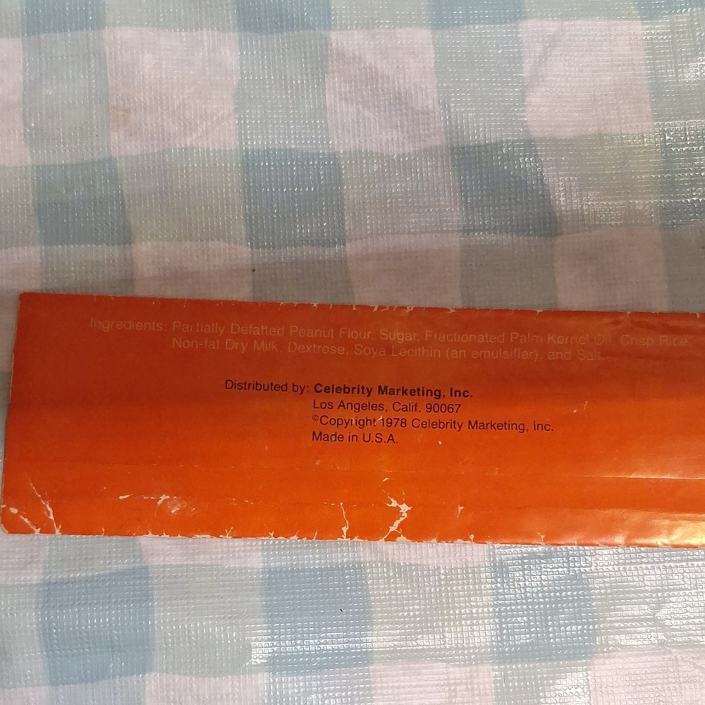 Muhammad Ali Crisp Crunch Candy Bar Wrapper Orange Original 1978 Candy & Nuts