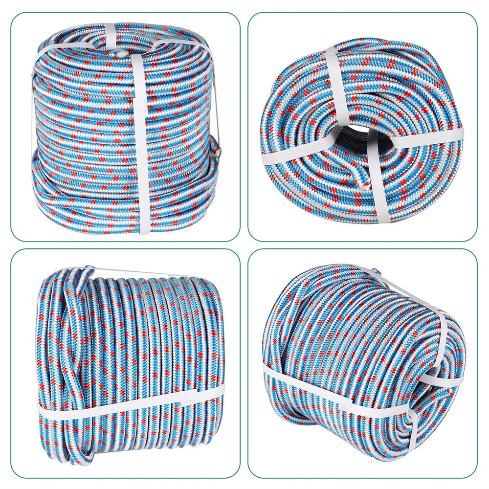 Double Braid Polyester Nylon Arborist Tree Rope 16 Strand 1/2"×150'
