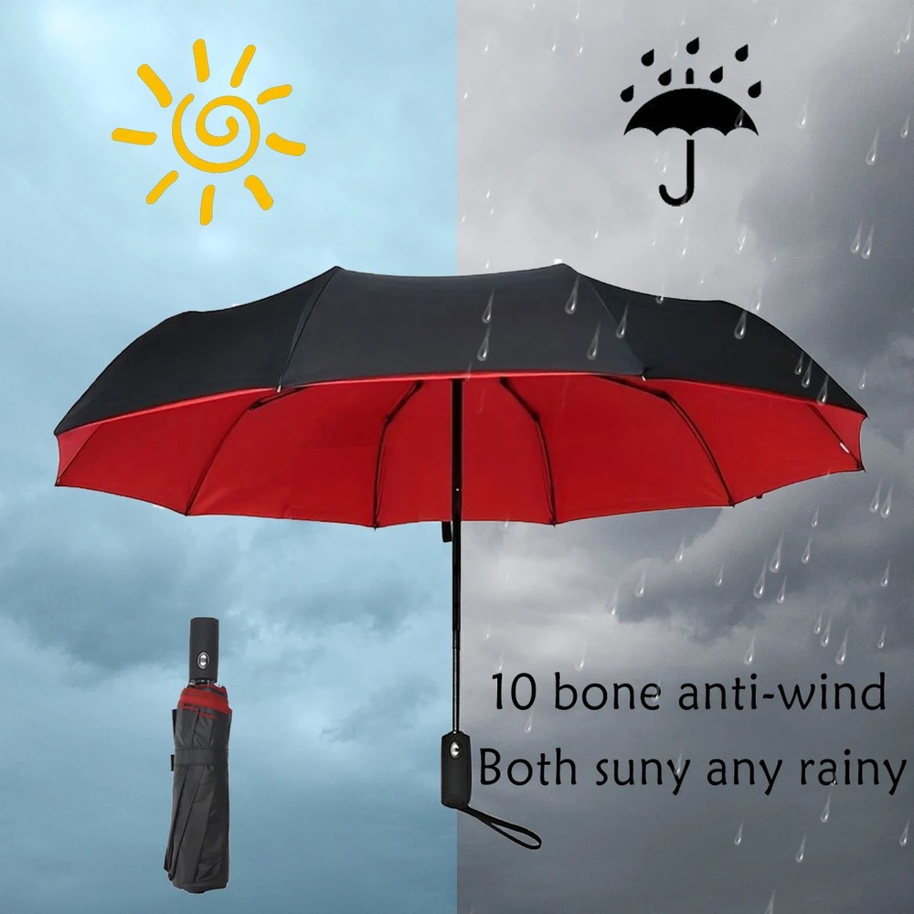 Folding Large Umbrella Extra Large Ten Bone Windproof Sun Rain Business Use