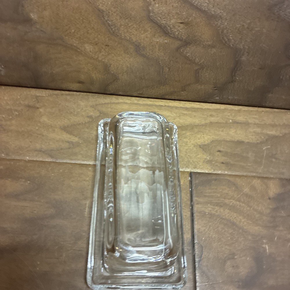 Mason Craft And More Butter Dish Clear Glass Rectangular Nice