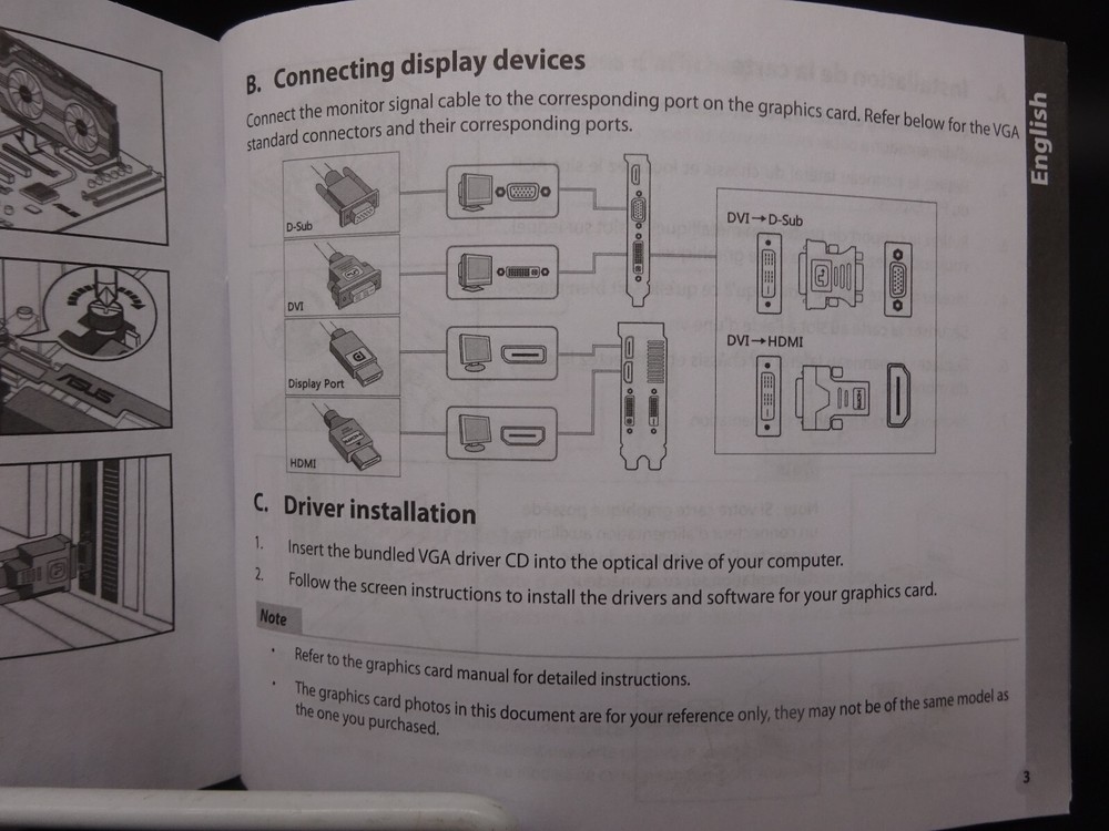 ROG Strix V1465 Gaming Graphic Card Software Disc & Setup Pamphlet