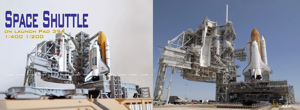 1/400 39A Space Shuttle Launch Site 3D Printed Painted Model Finished