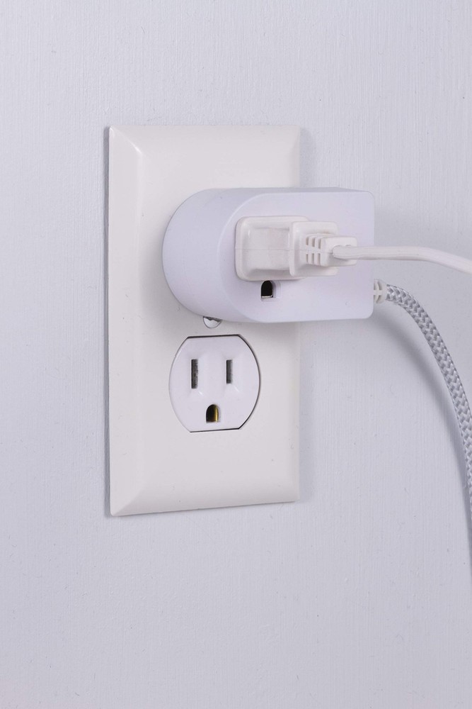 Cordinate Extension Cord with Switch On/Off Plug, 6 Ft Braided 1 Pack, White