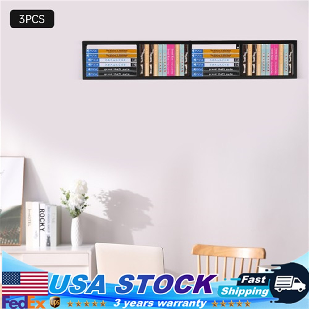 3*Stand Organizer CD Wall Mount Rack DVD Holder Media Storage Disk Case Display