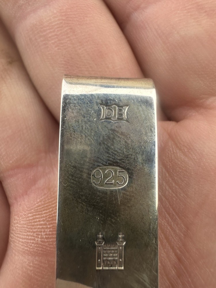 HALLMARKED SOLID STERLING SILVER MONEY CLIP Available Worldwide