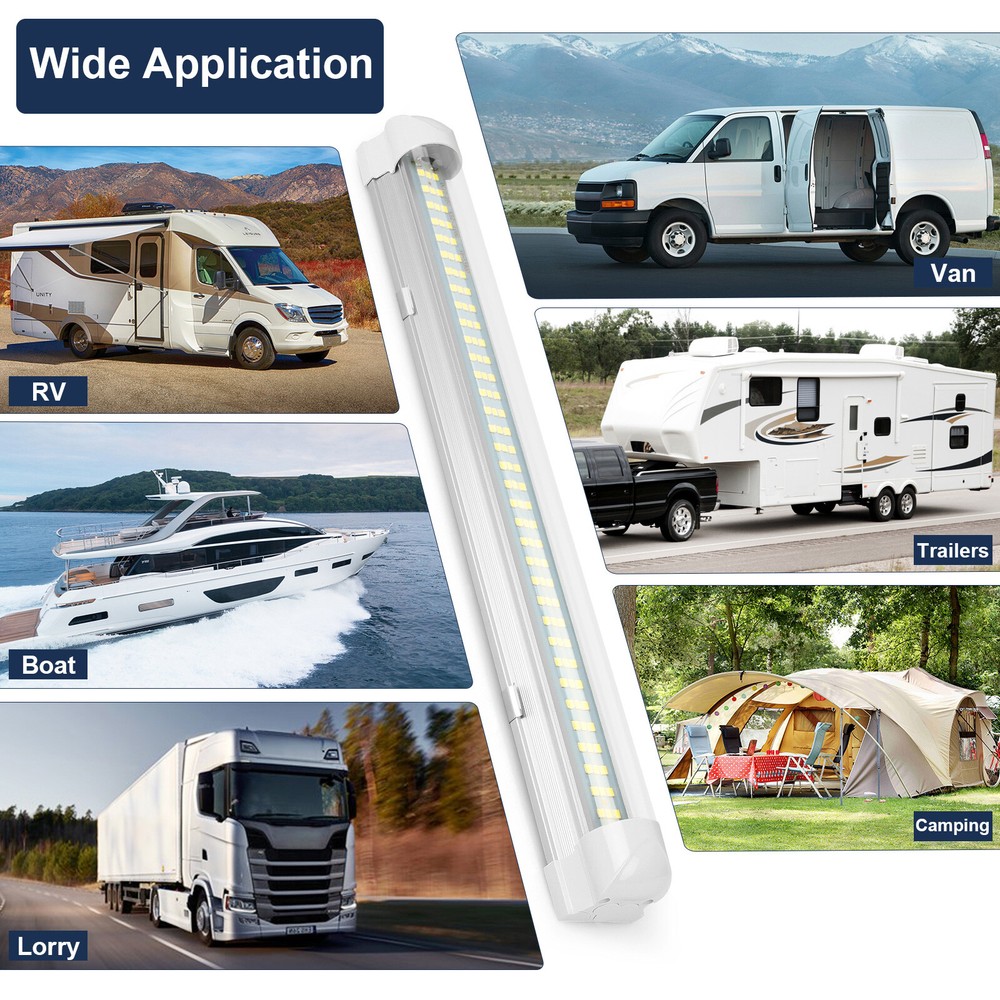 4Pcs 12V 108 LED RV Ceiling Dome Light Bar Interior Lighting for Trailer Camper