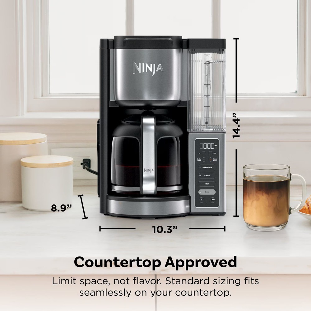 Ninja - Fresh Brew 14-Cup Programmable Coffee Maker - Stainless Steel