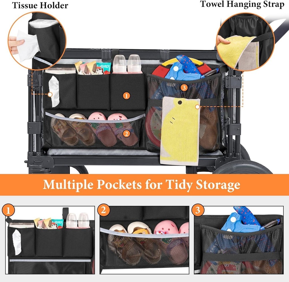 Stroller Wagon Cargo Net - Compatible with Wonderfold & Keenz Models, Black