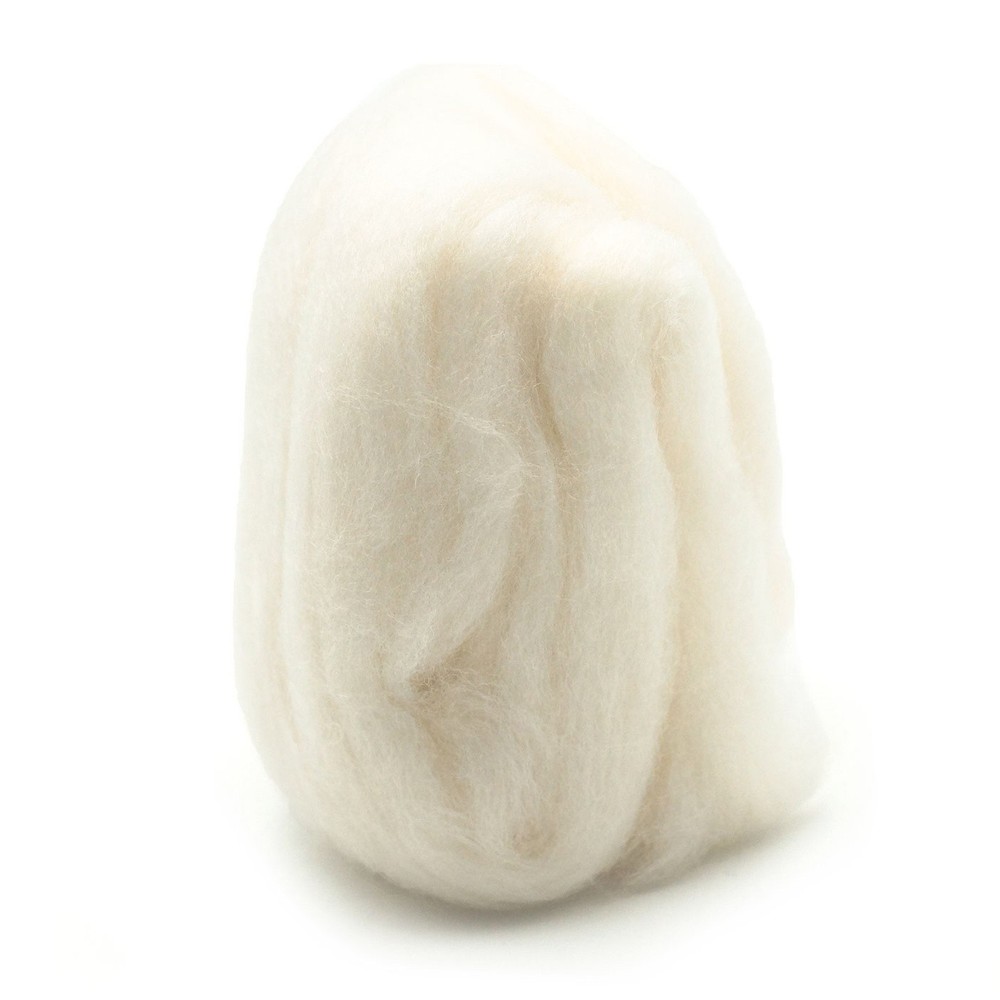 Natural Wool Roving .3oz Off White