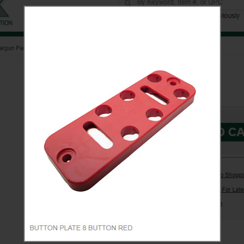 BUTTON PLATE 8 BUTTON RED #PH10-2-8-R