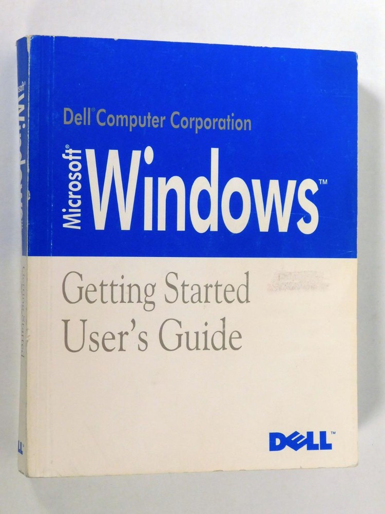 1992 Dell Microsoft Windows Version 3.1 Getting Started Users Guide Manual