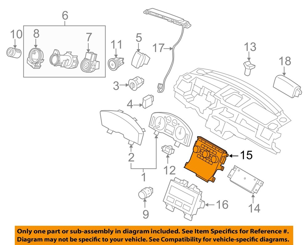 Used A/C Selector Switch fits: 2009 Lincoln Mks automatic temperature control du