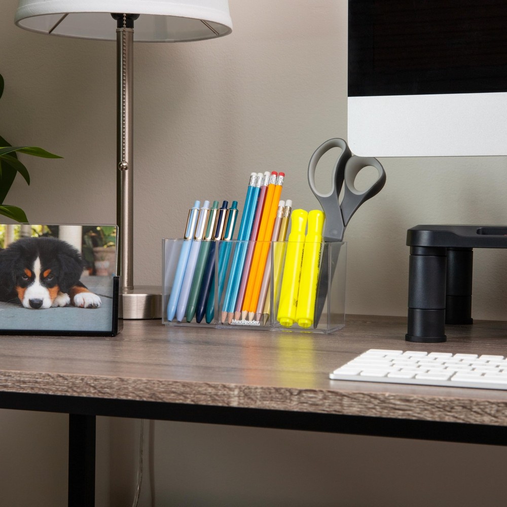 Mind Reader Pen and Accessories Holder, Clear