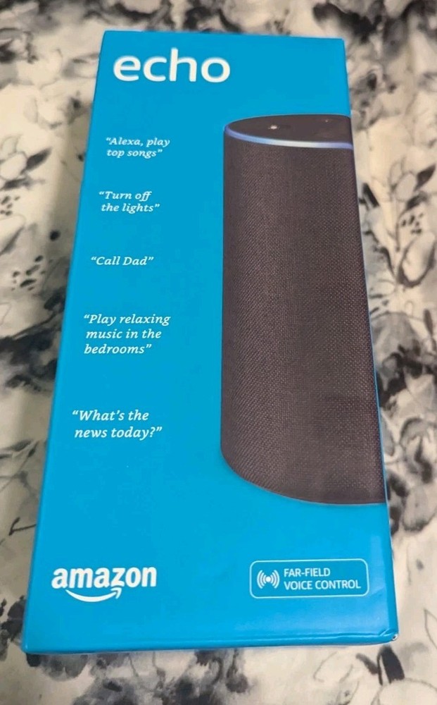 Amazon Echo (2nd Generation) Smart Assistant - Charcoal Fabric