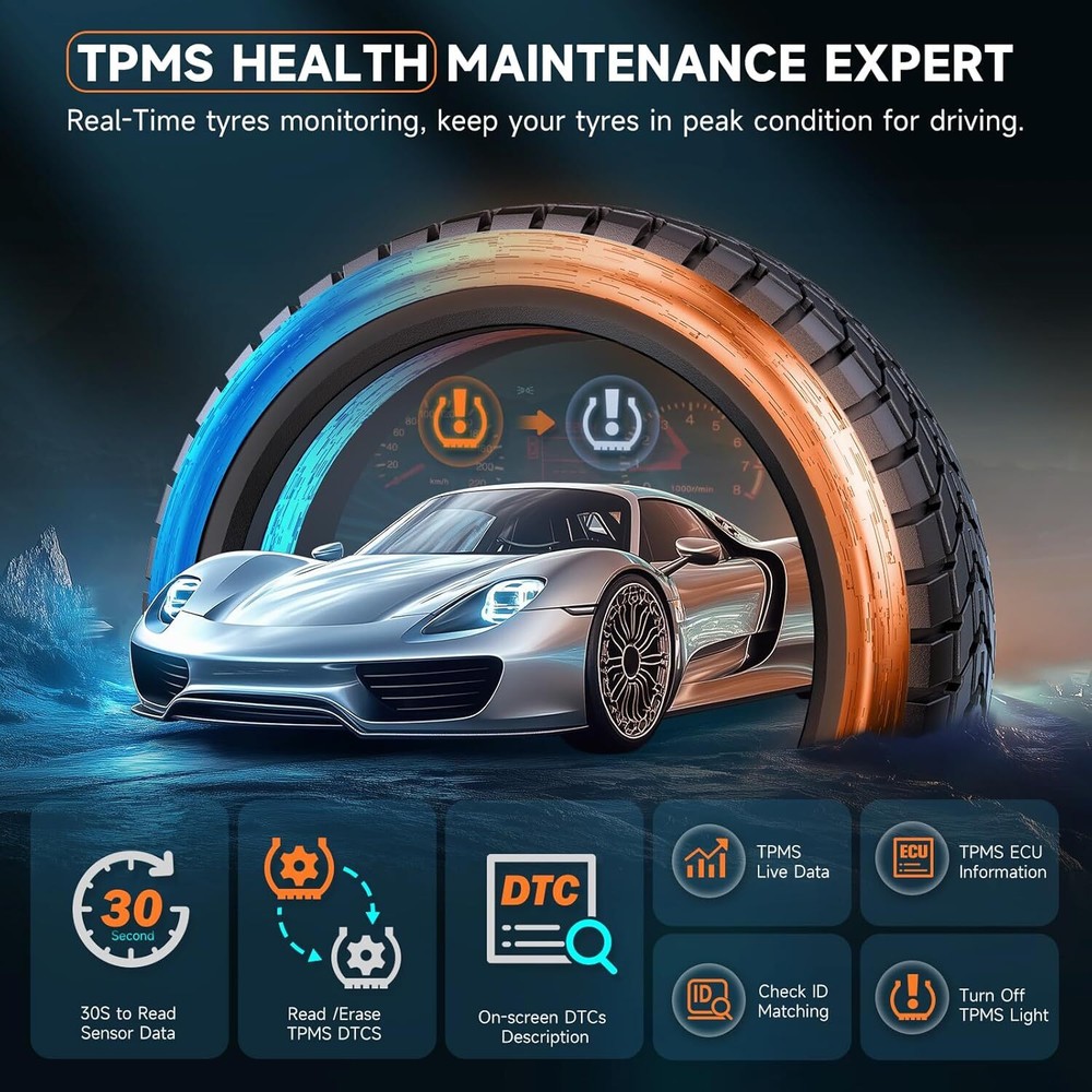 Foxwell T2000 PRO Tire Pressure TPMS Relearn Programming Tool Activate Sensor