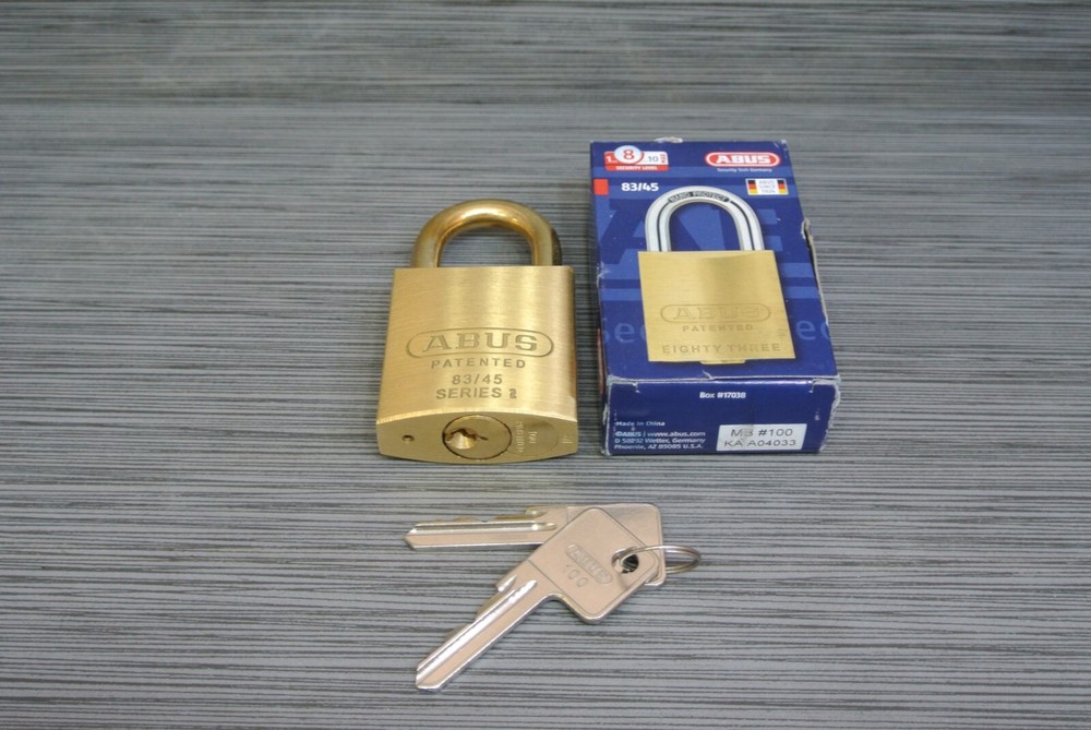 Abus 83/45 Solid Brass Rekeyable Padlock MB 100
