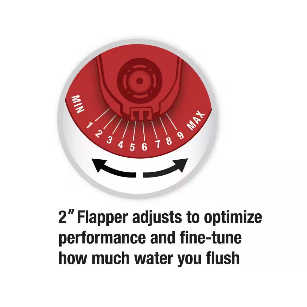 2 In. Performax Universal High Performance, Water-Saving Toilet Tank Flapper