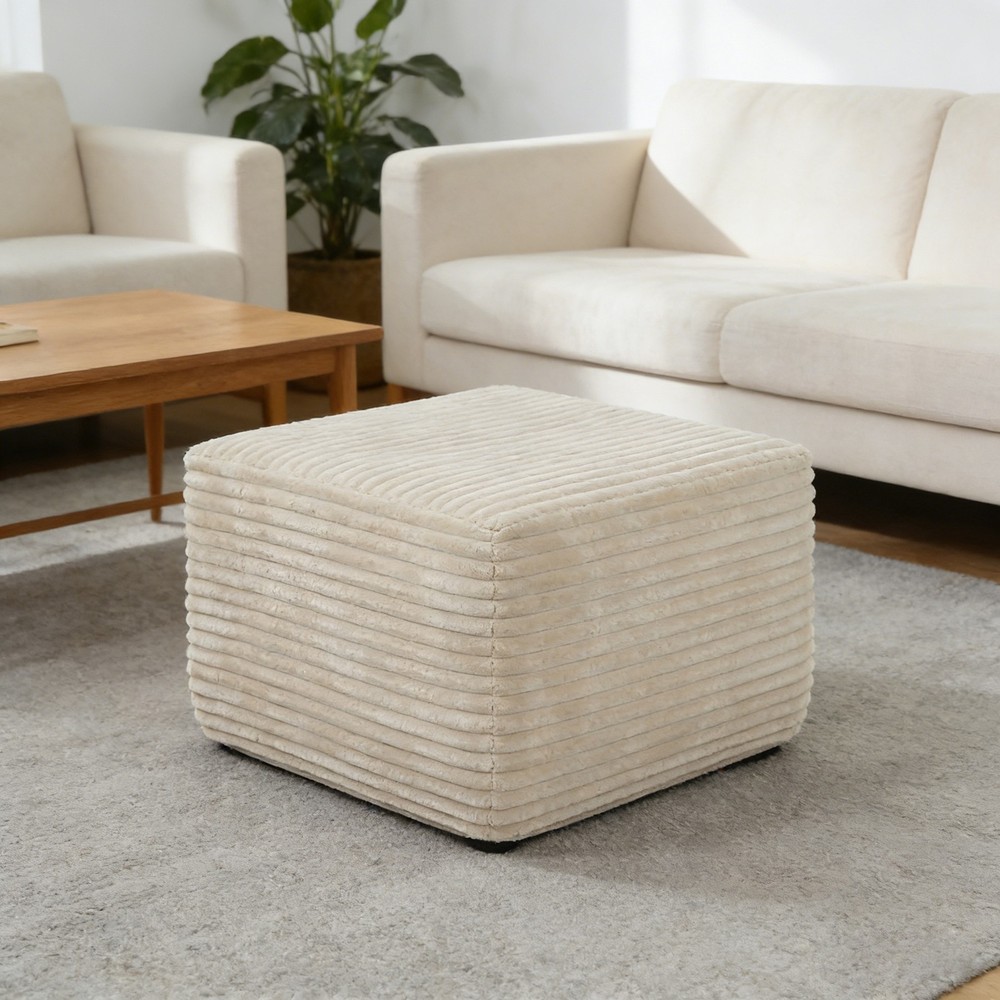 Plush Ottoman Upholstered Ottoman Comfortable Supportive Modular Sectional