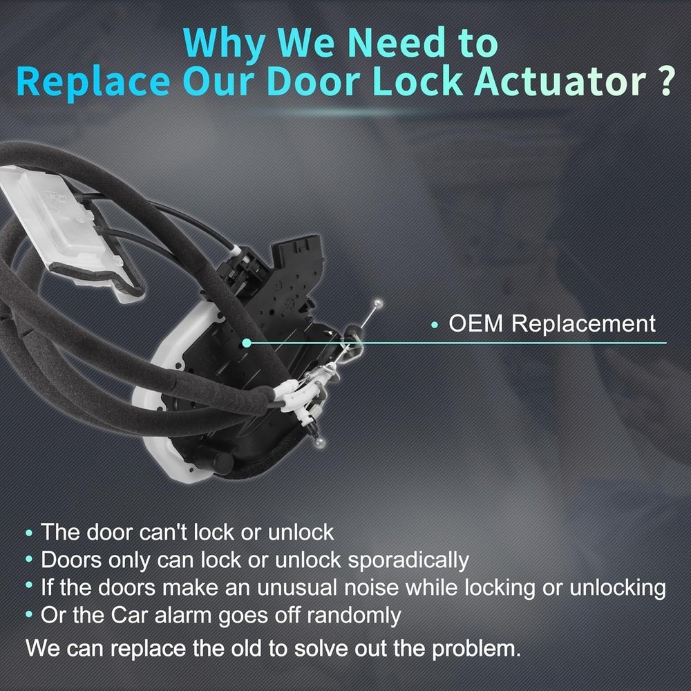 Replacement Front Right Passenger Side Power Door Lock Actuator Motor with