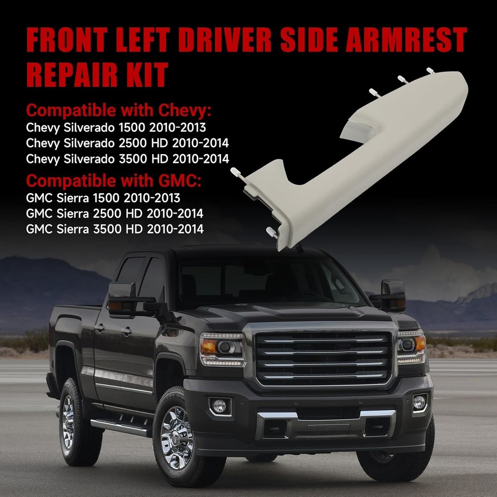 22818466 Front Left Driver Side Armrest Repair Kit Compatible with Chevy Silvera