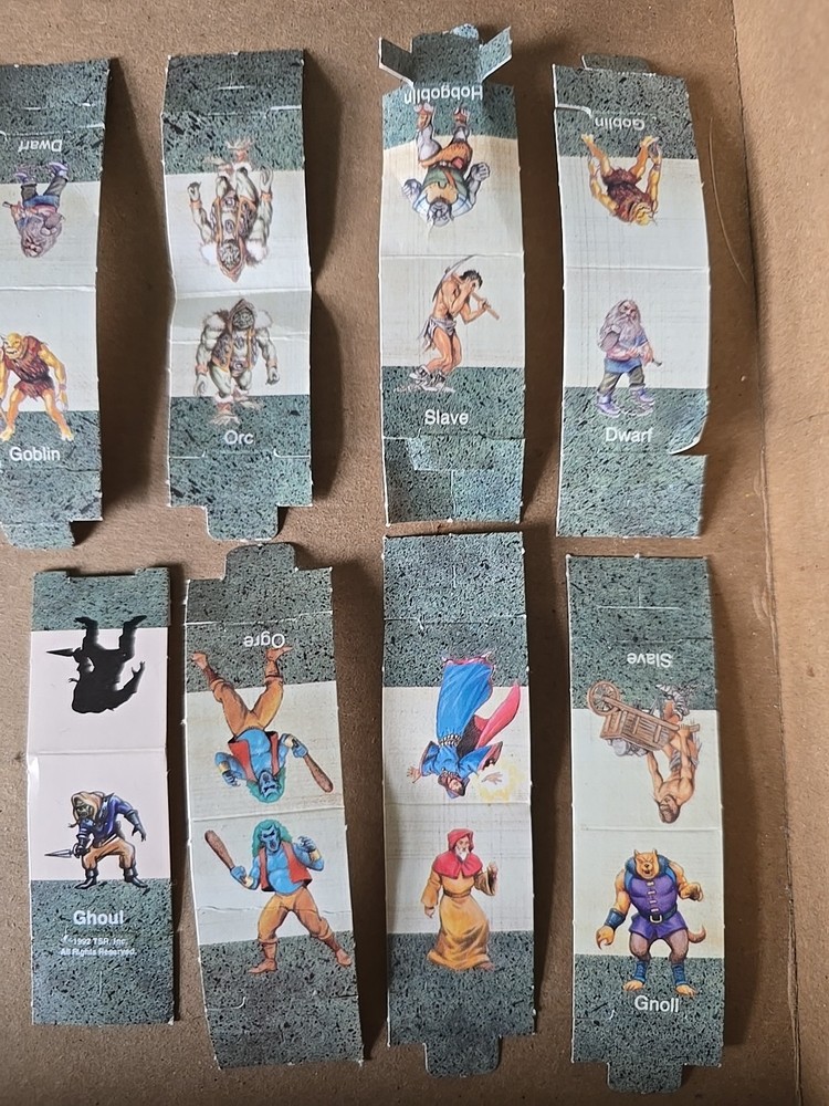 1992 Dungeons & Dragons game Cardboard Character Pieces