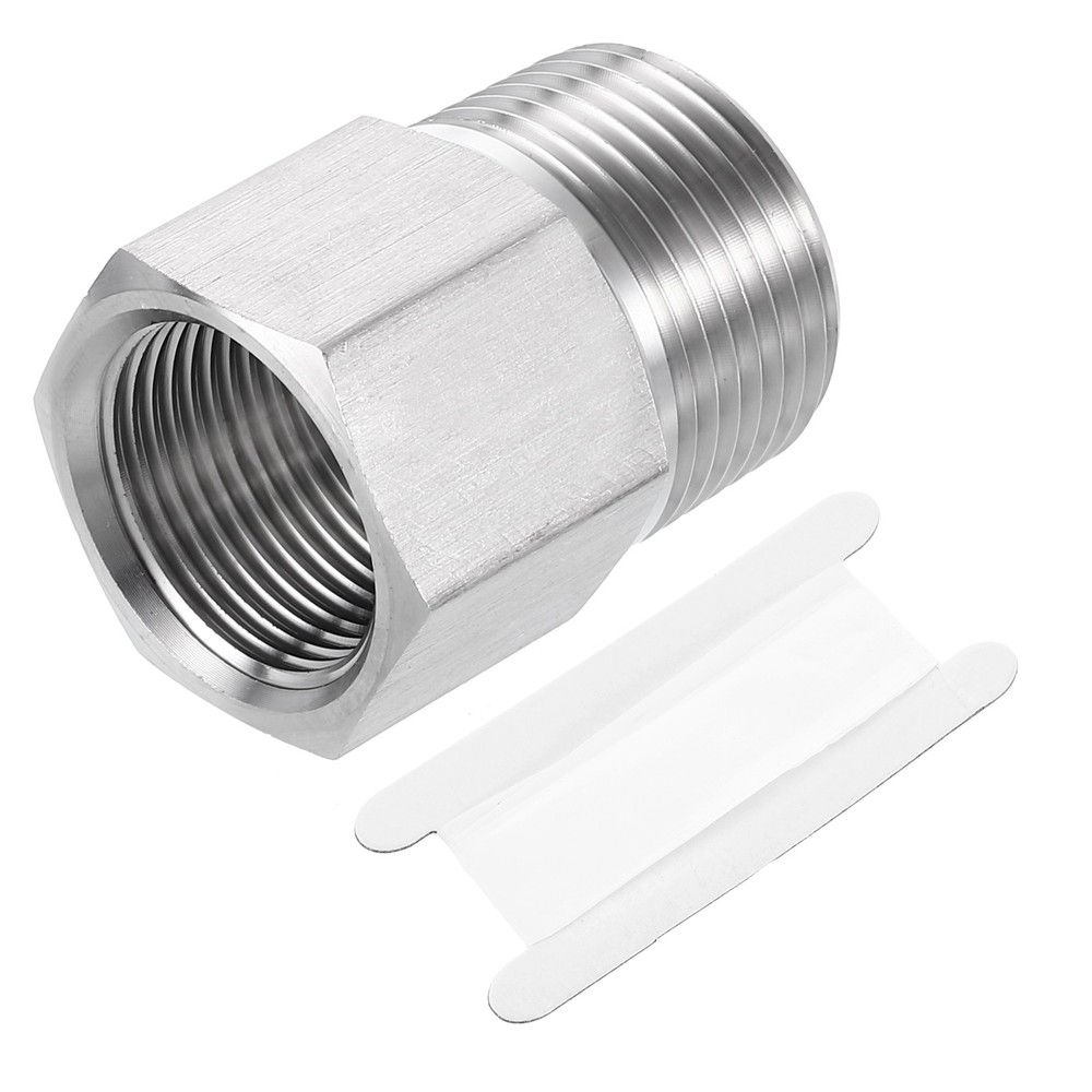 Pipe Fitting Reducing Adapter 3/4" NPT x M22 Reducer Connector Silver