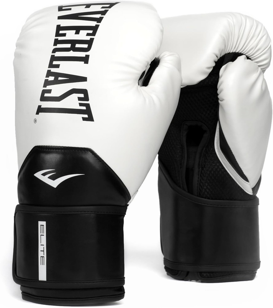 Elite 2 Boxing Gloves | Pro Training & Heavy Bag 16oz, White/Black