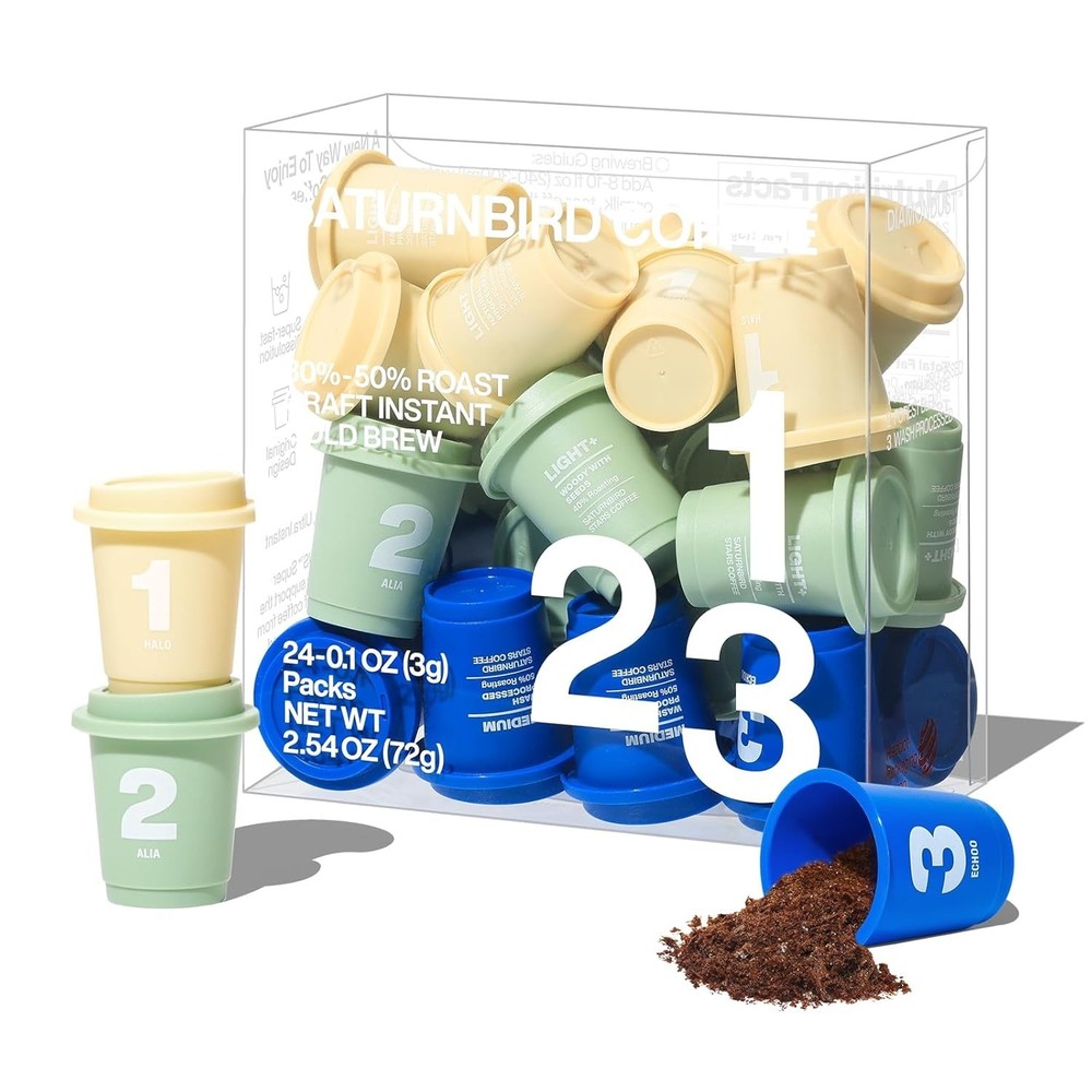 SATURNBIRD Instant Coffee Cold Brew - Light, Medium Roast Variety Pack