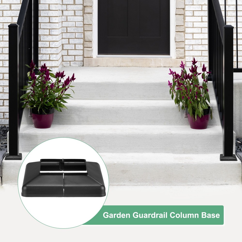 8-Pack Post Base Cover, Internal 2.36"x 2.36" Post Skirt Split Type for Railing