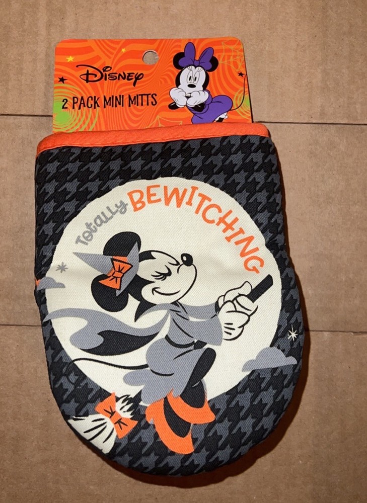 DISNEY MINNIE  MOUSE HALLOWEEN bewitched 2 pack mini mitts new