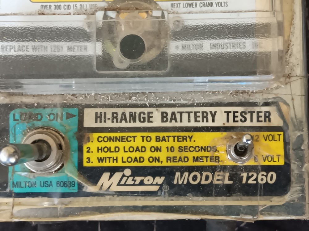 milton model 1260 battery testor
