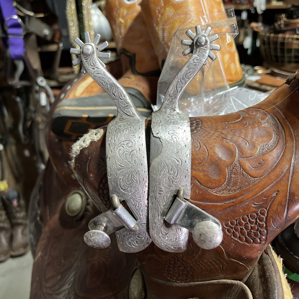E Garcia Silver Spurs Well Used