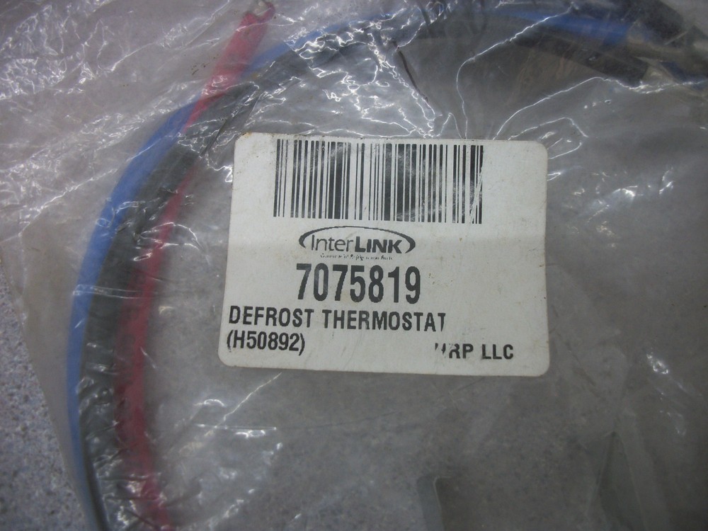 INTERLINK DEFROST THERMOSTAT 7075819 NEW
