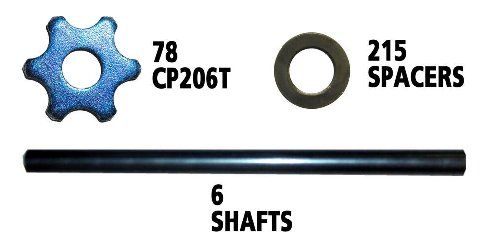 Edco Cpm-8 Start-Up Pack With Flails Washers And Shaft