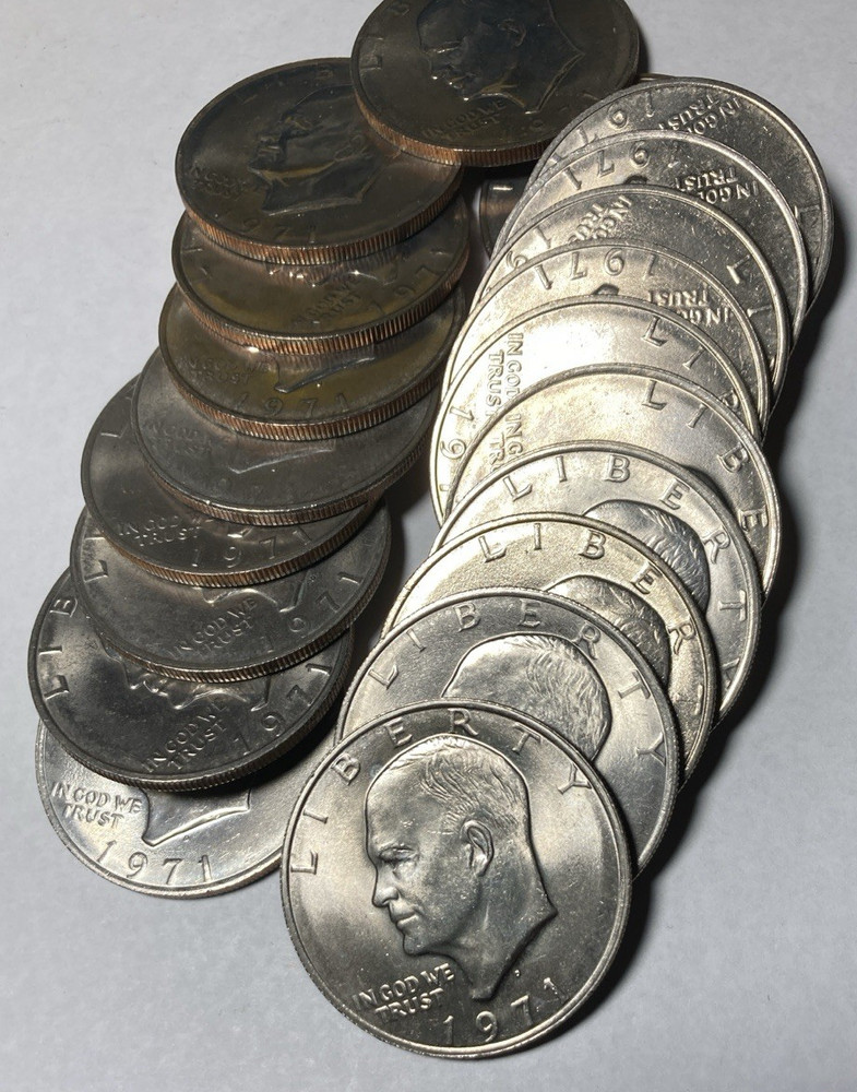 1971-D BU Ike Dollar Roll 20 Coins