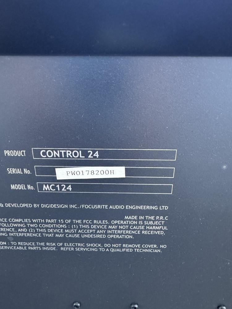 Digidesign Focusrite MC124 Control24 Protools Professional Mixer Console WORKS!