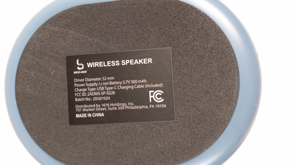 Rhythm Wireless Speaker Blue Portable Bluetooth Audio With Cable