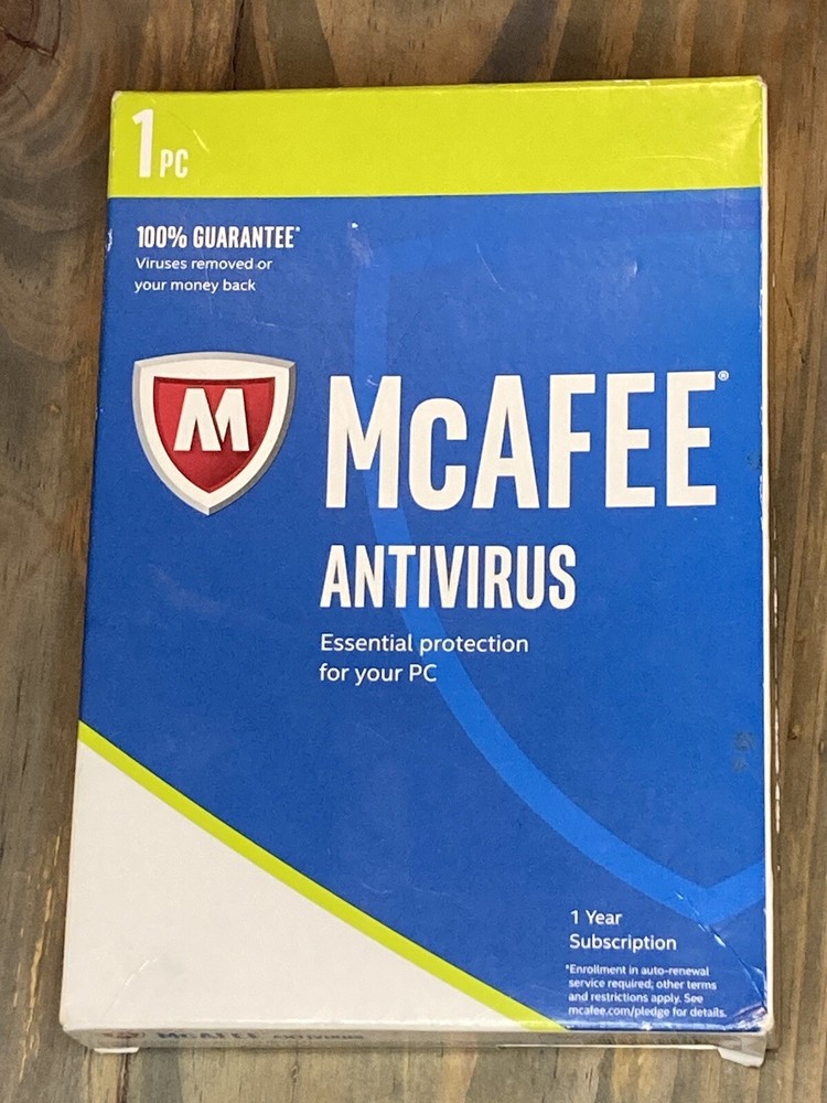 McAfee Antivirus Essential Protection for PC  1 piece NIB