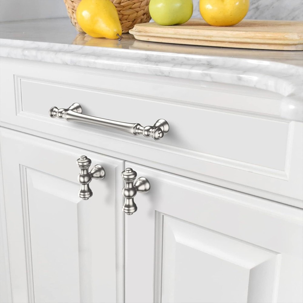 10 Pack Brushed Satin Nickel Cabinet Pulls Kitchen Cabinet Pulls